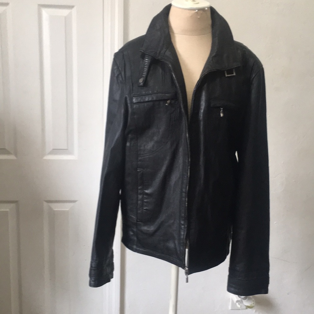 Boss leather jacket